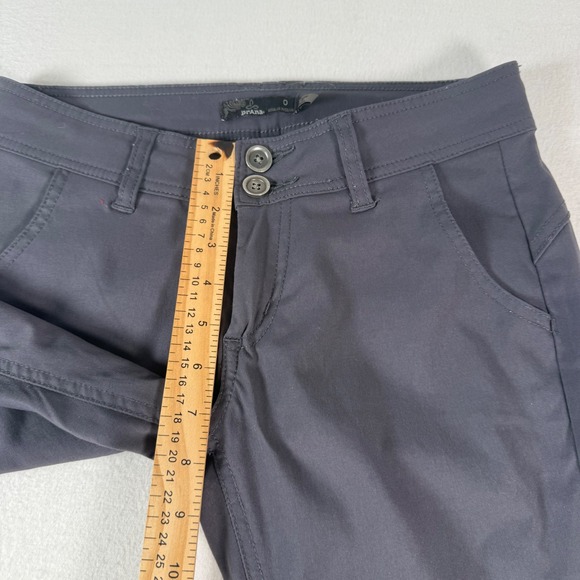 Prana Women's 0 Black Cargo Hiking Pants Regular Inseam Outdoors Nature Trail - Picture 5 of 9